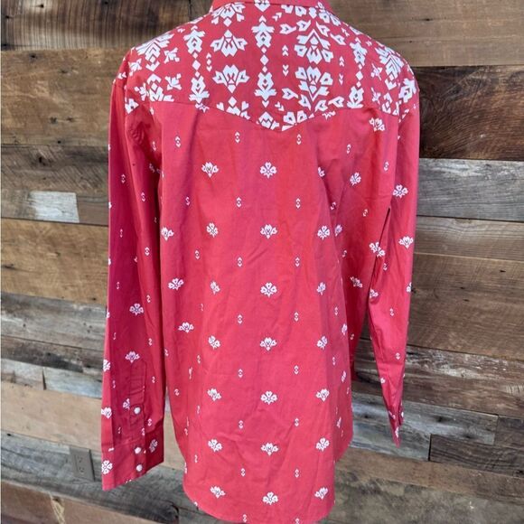 WRANGLER WOMEN'S RETRO AMERICANA BANDANA RED SHIRT NWOT
SZ M - Picture 2 of 5